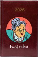 Kalendarz A5 2026 tygodniowy KSIĄŻKOWY prezent na dzień BABCI twój napis