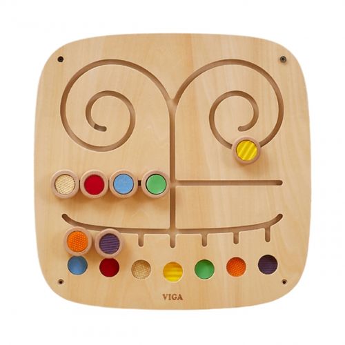 VIGA Drewniana Tablica Manipulacyjna Sensoryczna Labirynt Dotknij i Dopasuj na Arena.pl