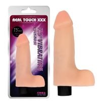 realistyczny wibrator z jądrami penis członek 19cm