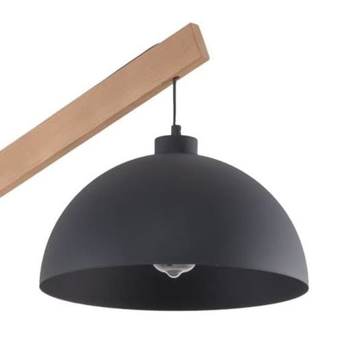 Stojąca lampa skandynawska regulowana Boho 5582 TK Lighting drewniana czarna na Arena.pl