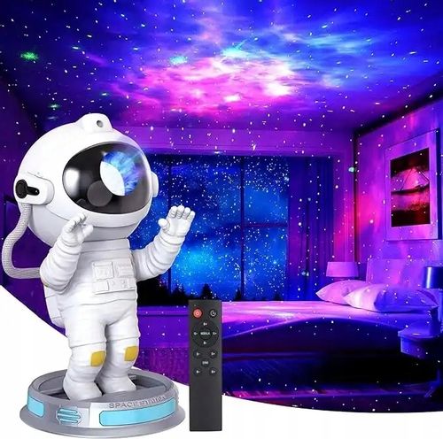 PROJEKTOR GWIAZD ASTRONAUTA LED LAMPKA NOCNA 3D ROBOT DLA DZIECI NA PREZENT na Arena.pl