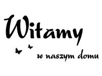 60X40CM WITAMY NASZYM DOMU MOTYLE OBRAZ DRUK
