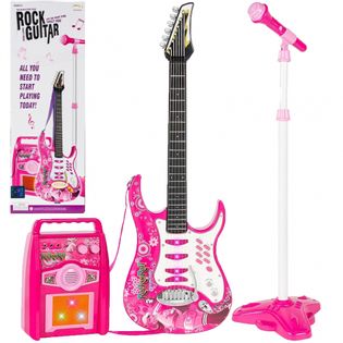 Gitara Elektryczna dla Dzieci Wzmacniacz Mikrofon 2 kolory