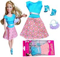 Ubranka dla Lalek SUKNIA BUTY TOREBKA sukienka  A1