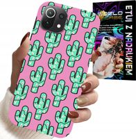 ETUI DO XIAOMI MI 11 LITE - KAKTUSY, KAKTUS NA RÓŻOWYM TLE + FOLIA