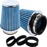 STOŻKOWY FILTR POWIETRZA NIEBIESKI SPORTOWY + ADAPTERY