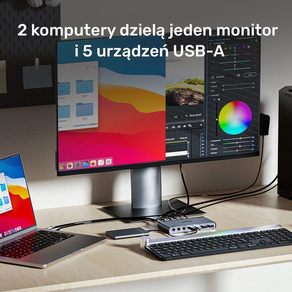 Unitek Przełącznik KVM USB-C 10Gbps z HDMI zdjęcie 9