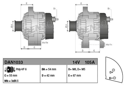 Alternator DENSO DAN1033 na Arena.pl