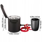 Piec do topienia propanu Metal Forge W/ 10KG Narzędzie do odlewania tygla