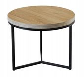stolik kawowy furnitex okrągły 50 x 50 x 40cm dab naturalny do salonu biura