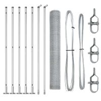 Ogrodzenie z słupkami Srebrny 0.8 x 10 m Stal pokryta PCV