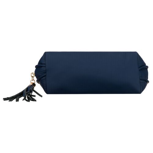 granatowa kosmetyczka z materiału syntetycznego zamykana suwakiem na Arena.pl