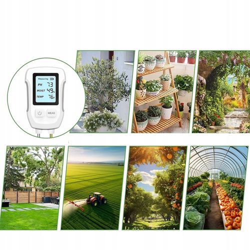 Miernik pH gleby 3w1 tester wilgotności ziemi i podłoża dokładny na Arena.pl