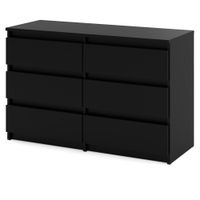 Komoda 6 Szuflad Do Pokoju Młodzieżowego Hugo Szafka Rtv 100cm Loft Czarna
