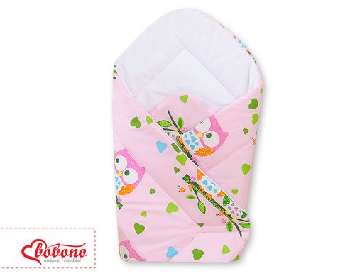 Rożek z usztywnieniem- Basic sowy na różowym tle na Arena.pl