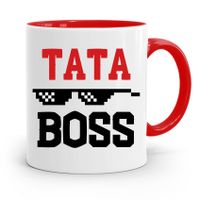 Kubek Czerwony Dla Taty Ojca Tata Boss Prezent Z Nadrukiem Ze Zdjęciem