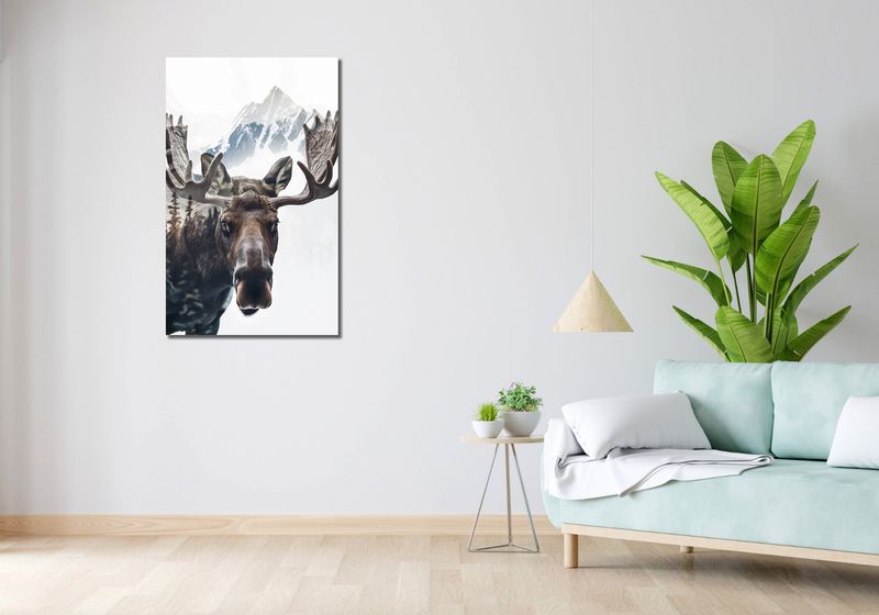 Obraz 60x100cm Łoś Duch Lasu zdjęcie 2