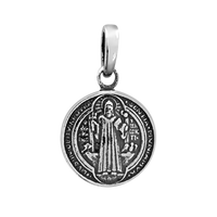 SREBRNY MEDALIK ŚWIĘTY BENEDYKT SREBRO PRÓBY 925