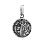 SREBRNY MEDALIK ŚWIĘTY BENEDYKT SREBRO PRÓBY 925