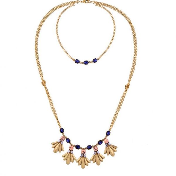 NASZYJNIK KOLIA PODWÓJNA GOLD zdjęcie 1