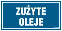 Zużyte Oleje - Tabliczka 200X100 Płyta + Przylepce