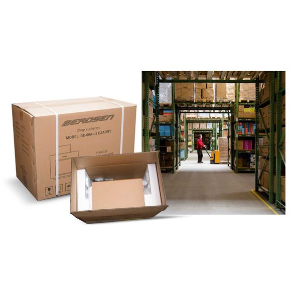 Okap kuchenny kominowy 60 cm Berdsen BT-215 czarny zdjęcie 13