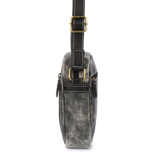 skórzana listonoszka męska wild tiger - czarna na Arena.pl