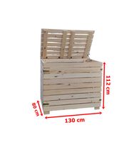 OBUDOWA NA DWA KOSZA 240 l NA ŚMIECI DREWNIANA Surowa