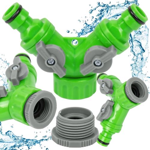 ROZDZIELACZ NA KRAN Z ZAWOREM 3/4" ADAPTER 1/2" REDUKCJA DWÓJNIK PRZEYŁĄCZE na Arena.pl