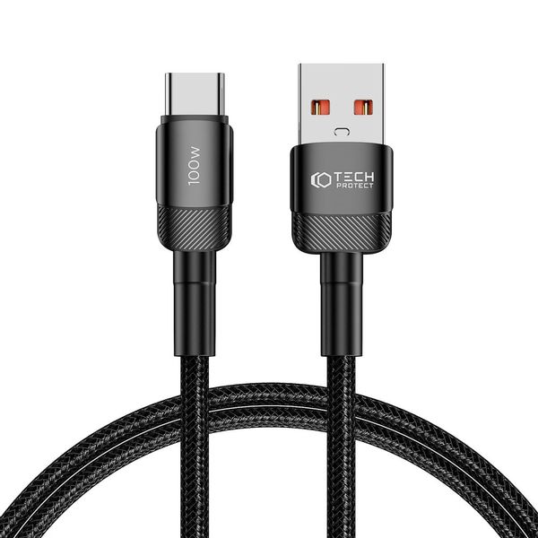 TECH-PROTECT ULTRABOOST EVO TYPE-C CABLE 100W/5A 100CM BLACK zdjęcie 1