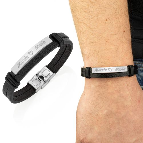 BRANSOLETKA MĘSKA PREZENT DLA NIEGO GRAWER STAL na Arena.pl