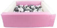 Kwadratowy suchy basen z ekoskóry z 300 piłeczkami SUPER ZABAWA DLA DZIECKA