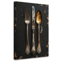 Obraz do kuchni jadalni restauracji salonu, Stare sztućce w