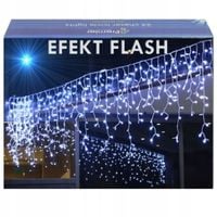 SOPLE 500 LED LAMPKI ZEWNĘTRZNE IP44 STAŁE + FLASH KURTYNA GIRLANDA BIAŁE