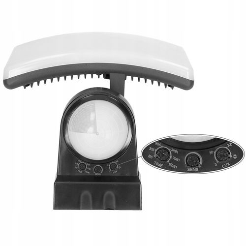 Lampa Zewnętrzna LED 30W Czujnik Ruchu i Zmierzchu Regulacja Halogen na Arena.pl