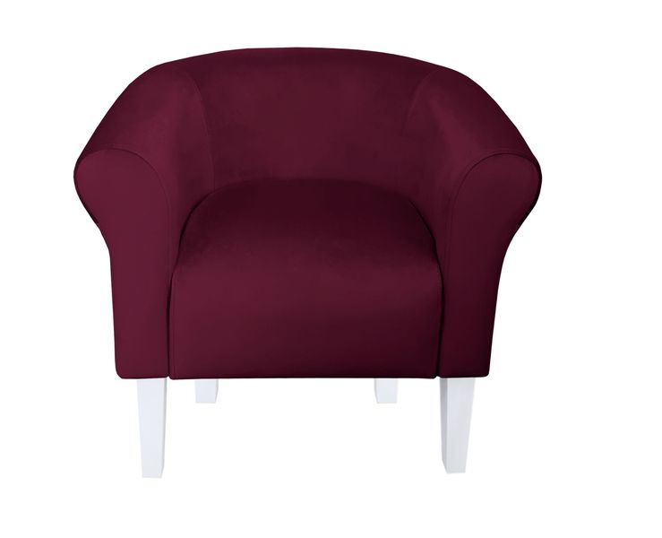 Fotel Milo nogi 20cm białe śliwka MG02 zdjęcie 2