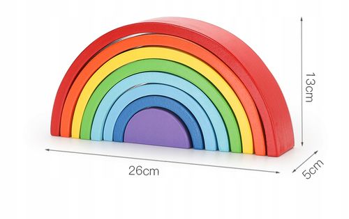 drewniane klocki tęcza jhtoy-318 na Arena.pl
