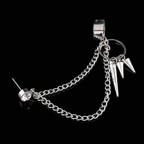 KOLCZYK ŁAŃCUSZKI KOLCE SREBRNY zdjęcie 2