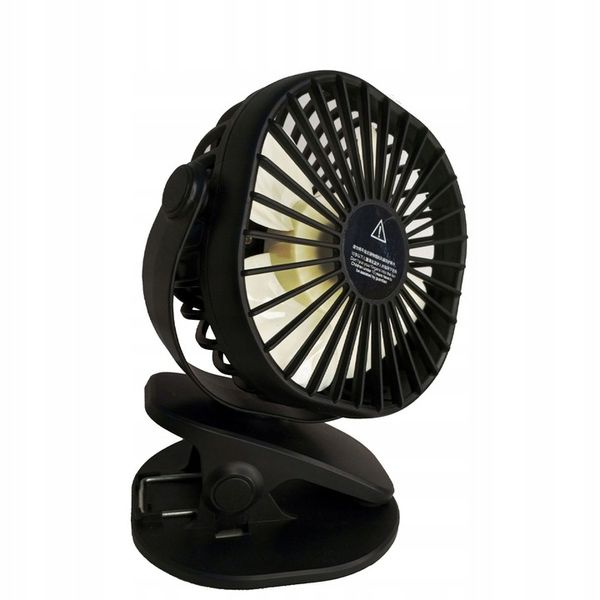 MINI WENTYLATOR NA KLIPS STOŁOWY CICHY USB REGULACJA 360° Z AKUMULATOREM zdjęcie 3