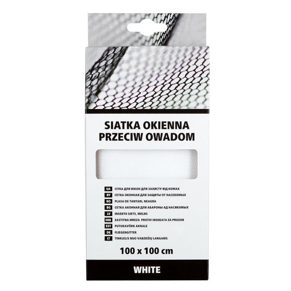 Moskitiera okienna 100 x 100 cm biała zdjęcie 1