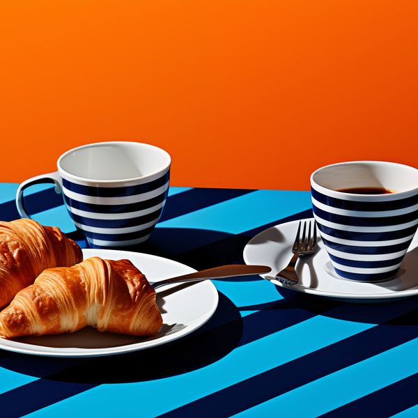 Plakat 80x80cm Croissanty zdjęcie 1