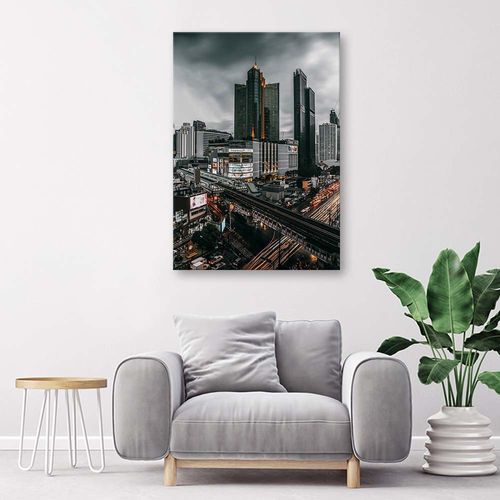 OBRAZ CANVAS NA PŁÓTNIE Miasto Chmury  60x90 na Arena.pl