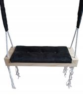 Huśtawka siedzisko wisząca dom ogród dzieci czarna