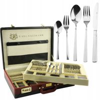 KOMPLET SZTUĆCÓW ZESTAW KARL HAUSMANN LUNA 72EL. 12OS WALIZKA SZTUĆCE