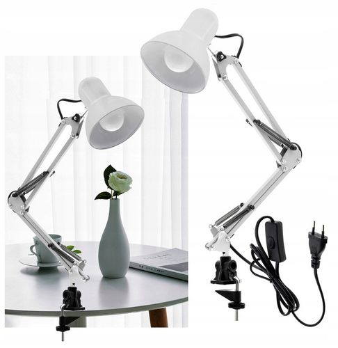 LAMPKA LED na E27 BIURKOWA Szkolna Nocna KREŚLARSKA regulowana BIAŁA na Arena.pl