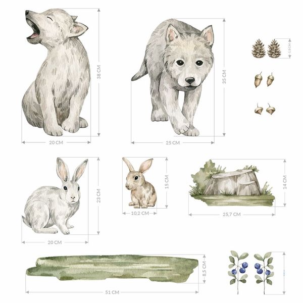 Naklejki Wilki Zające DK487 zdjęcie 3