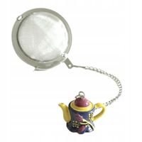 Metalowy zaparzacz kulka do herbaty z uroczą zawieszką imbrykiem dla mamy