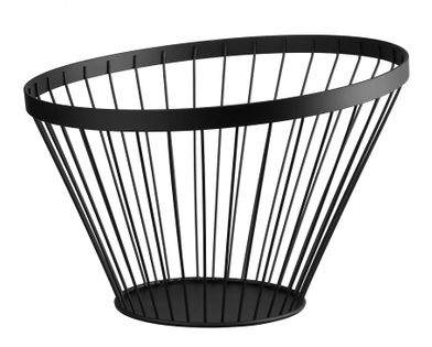 Koszyk salaterka metalowa ukośna Collet czarna 28 cm