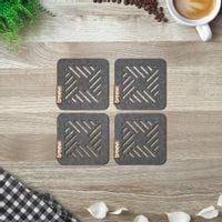 4 SZT GRUBA PODKŁADKA Z FILCU POD KUBEK 12x12 CM