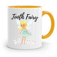 Kubek Żółty Prezent Dentysty Tooth Fairy Z Nadrukiem Ze Zdjęciem